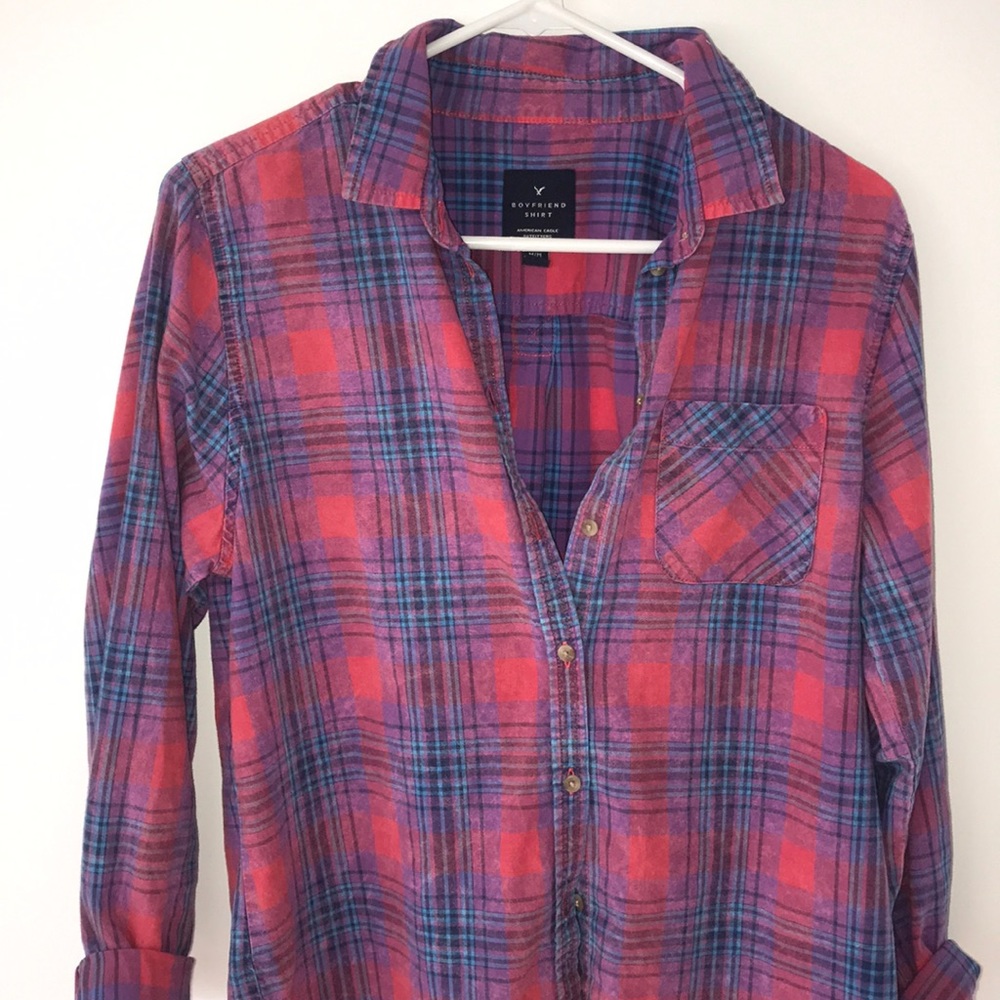 Plaid boyfriend shirt